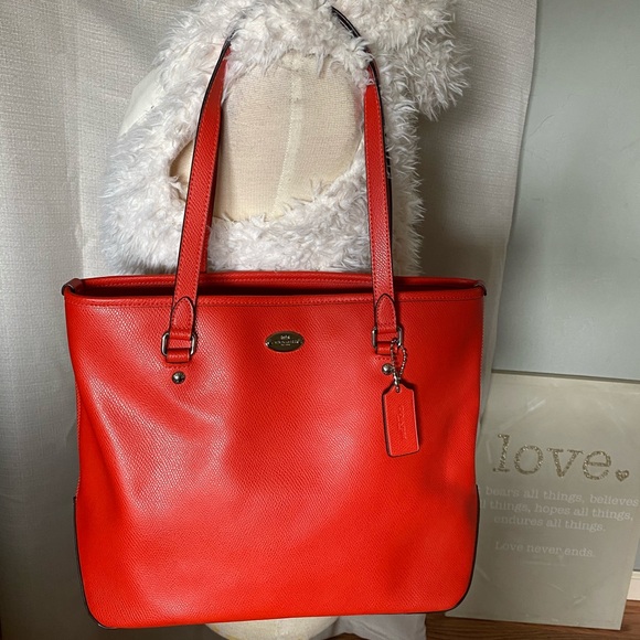 Coach Handbags - Orange Coach Tote